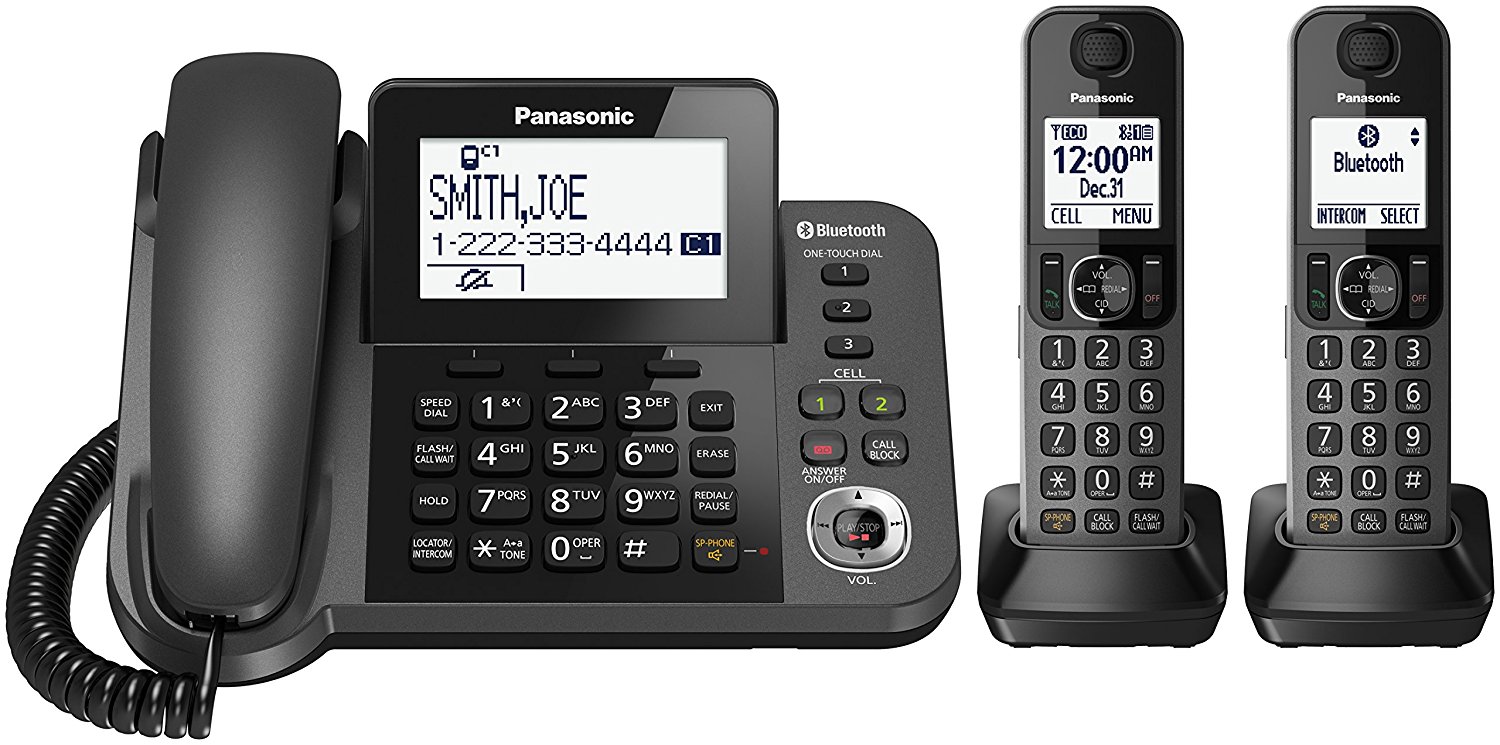 Panasonic KX-TGF382M DECT 2-Handset Landline Telephone Image