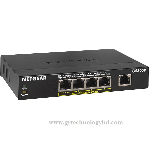 Netgear GS108PP 8 Port ProSafe Gigabit PoE Unmanaged Desktop Switch (4Port PoE+) Image