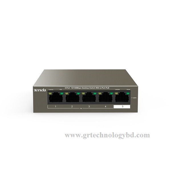 Tenda TEF1105P 5 Port Desktop (4 Port PoE) Switch #TEF1105P-4-63W Image