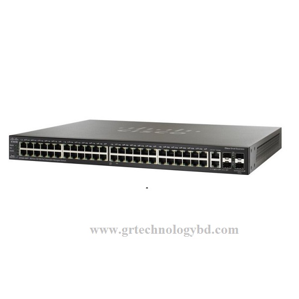 Cisco SF300-48PP 48-port 10/100 PoE+ Managed Switch with Gigabit Uplinks #SF300-48PP-K9-EU Image